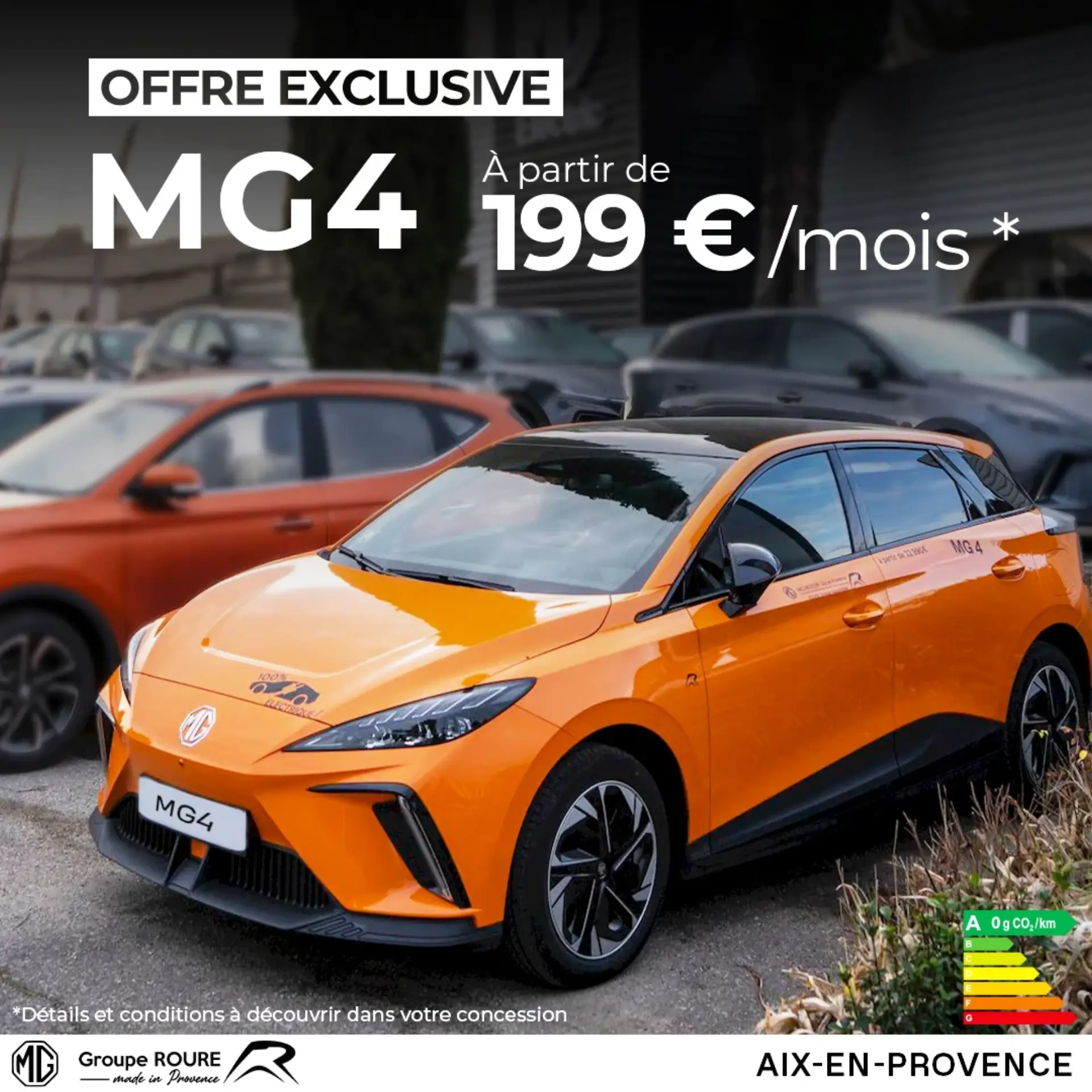 Campagne lancement MG4 électrique Aix - Marketing digital automobile