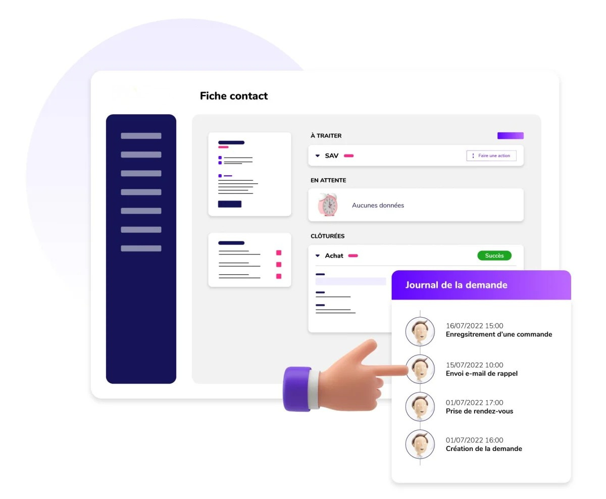 Gestion des leads - Upyoursoft interface commerciaux